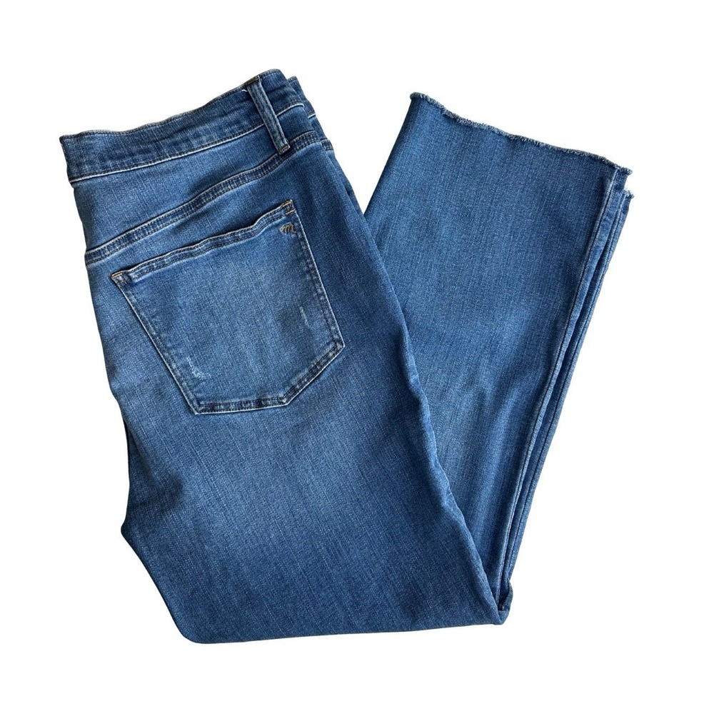 Madewell Cali Demi Boot Womens Denim Jeans Raw Hem Size 32